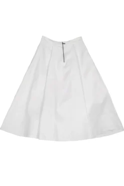 Alice & Olivia - White Flared Midi Skirt Sz 0