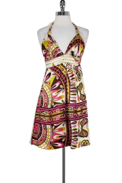Alice & Trixie - Paisley Halter Silk Dress Sz XS