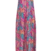 Alice & Trixie - Pink & Multicolored Paisley Print Silk Maxi Dress Sz XS