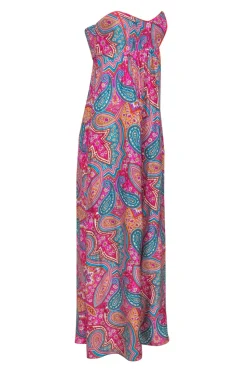 Alice & Trixie - Pink & Multicolored Paisley Print Silk Maxi Dress Sz XS