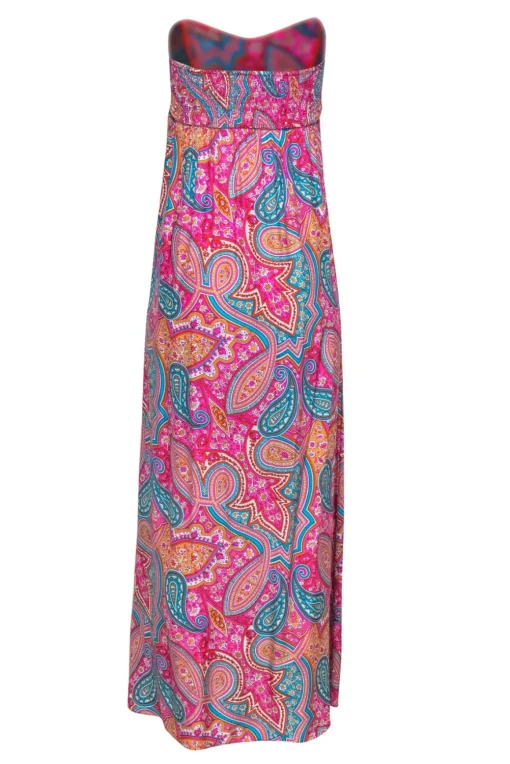 Alice & Trixie - Pink & Multicolored Paisley Print Silk Maxi Dress Sz XS
