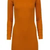 Alix NYC - Marigold Ribbed Knit Mini Dress w/ Back Cut-Out Sz S