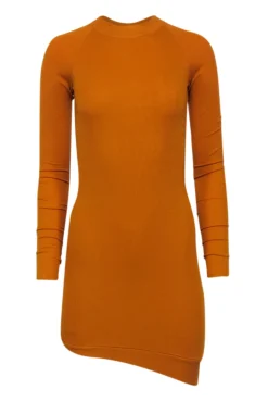 Alix NYC - Marigold Ribbed Knit Mini Dress w/ Back Cut-Out Sz S