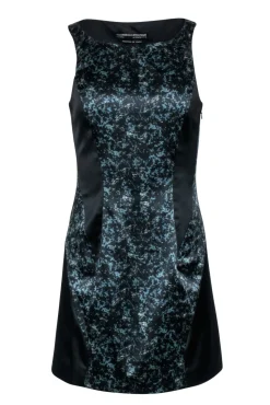 All Saints - Black & Green Marble Print "Heidi" Dress Sz 6