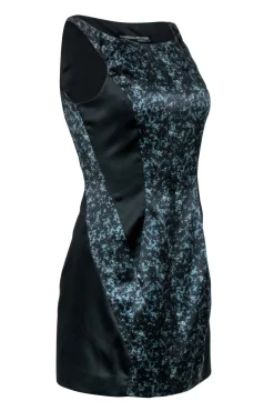 All Saints - Black & Green Marble Print "Heidi" Dress Sz 6