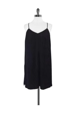 All Saints - Black Pleated Shift Dress Sz 2