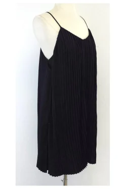 All Saints - Black Pleated Shift Dress Sz 2
