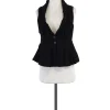 All Saints - Grey Pleated Peplum Vest Sz 8