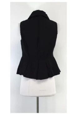 All Saints - Grey Pleated Peplum Vest Sz 8