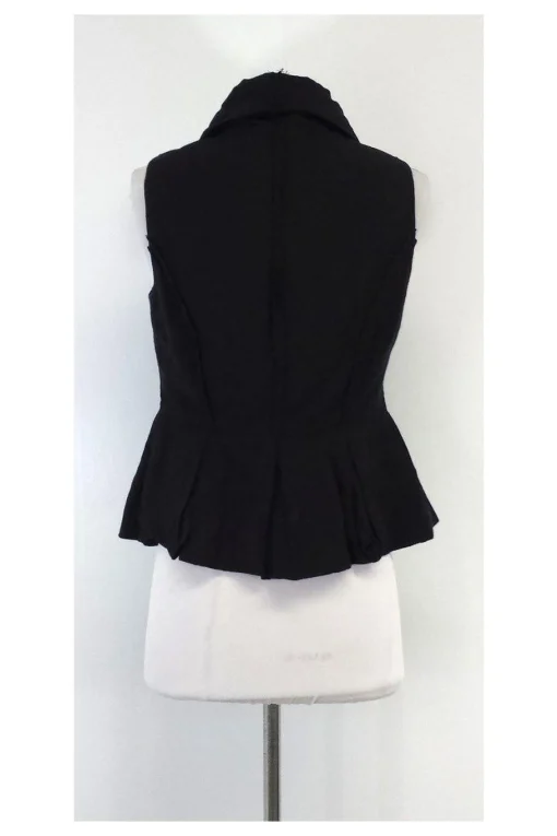 All Saints - Grey Pleated Peplum Vest Sz 8