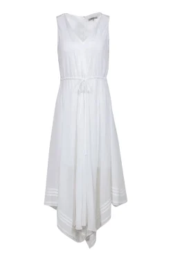 All Saints - White "Celeste" High-Low Midi Dress Sz 2
