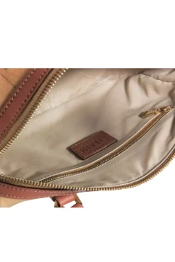 Alviero Martini - Brown Leather Crossbody Purse w/ Map Print
