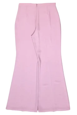 Amanda Uprichard - Baby Pink High-Waisted Wide Leg Trousers Sz M