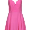 Amanda Uprichard - Bright Pink Plunge A-Line Dress Sz M