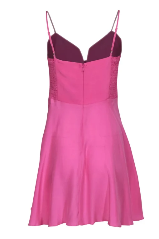 Amanda Uprichard - Bright Pink Plunge A-Line Dress Sz M