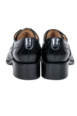 Angela Scott - Black Leather Oxford Style Shoe Sz 8.5