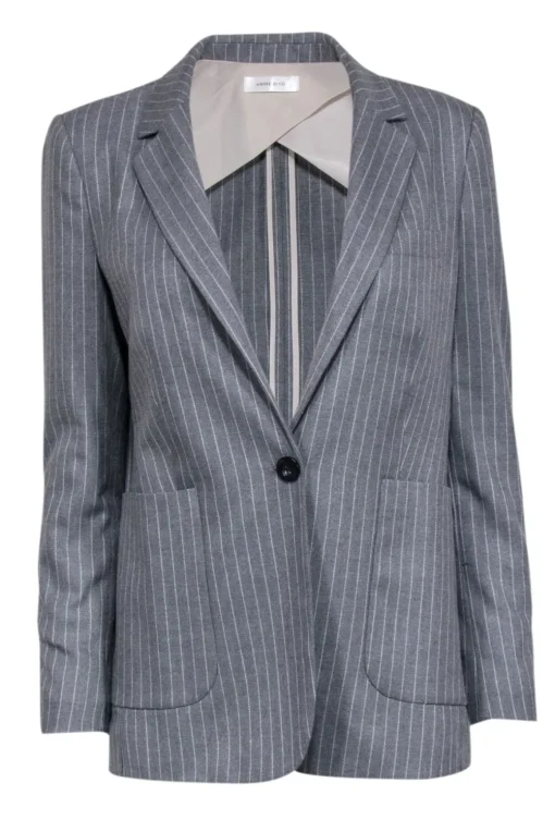 Anine Bing - Grey Pin Stripe Blazer Sz M