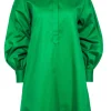 Ann Mashburn - Green Collared Shirt Dress Sz S