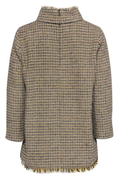 Ann Mashburn - Yellow, Black, & White Tweed Long Sleeve Top Sz M