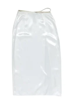 Anna October - White Open Side Slip-Style Skirt w/ Slit Sz M