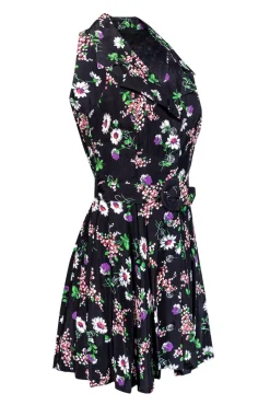Anna Sui - Black Floral Sleeveless Dress Sz 6