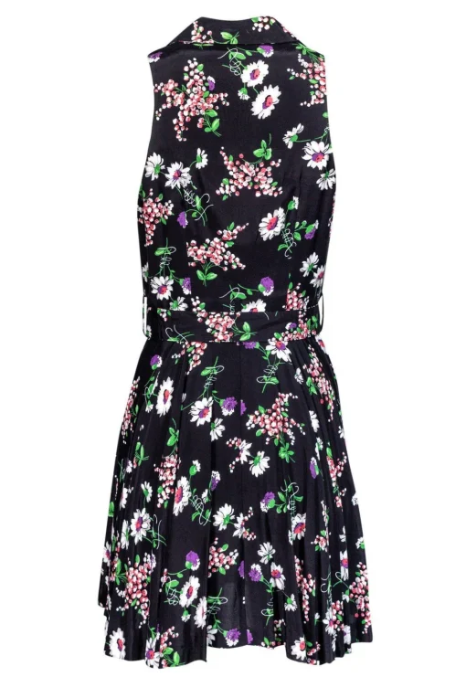 Anna Sui - Black Floral Sleeveless Dress Sz 6