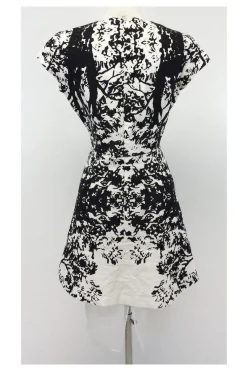 Annabelle - Linen & Silk Print Dress w/ Tulle Hem Sz 6
