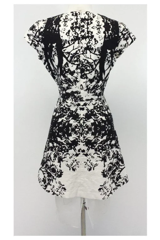 Annabelle - Linen & Silk Print Dress w/ Tulle Hem Sz 6