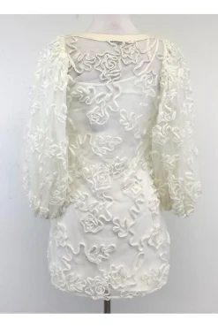Anne Fontaine - White 3D Swirl Print Tunic Sz 6