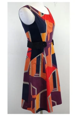 Anni Kuan - Multicolor Geo Print Dress Sz 2