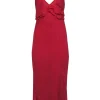 Anthropologie - Red Ruffled Maxi Slip Dress Sz 8