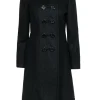 Antonio Melani - Black Wool Blend Double Breasted Longline Coat Sz 4