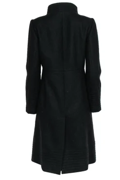 Antonio Melani - Black Wool Blend Double Breasted Longline Coat Sz 4