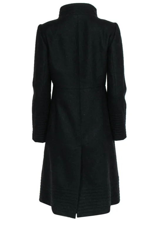 Antonio Melani - Black Wool Blend Double Breasted Longline Coat Sz 4
