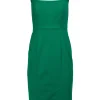Antonio Melani - Kelly Green Cotton Blend Midi Length Fitted Sheath Dress Sz 4