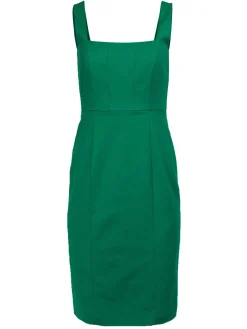 Antonio Melani - Kelly Green Cotton Blend Midi Length Fitted Sheath Dress Sz 4