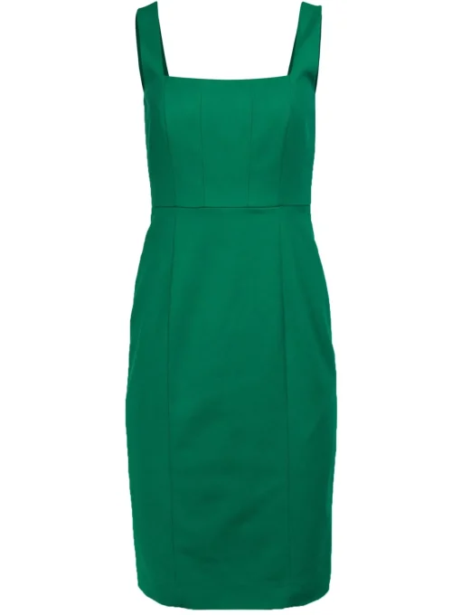 Antonio Melani - Kelly Green Cotton Blend Midi Length Fitted Sheath Dress Sz 4