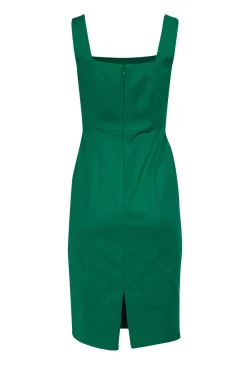 Antonio Melani - Kelly Green Cotton Blend Midi Length Fitted Sheath Dress Sz 4