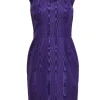 Antonio Melani - Purple Printed "Gretchen" Sleeveless Fitted Sheath Dress Sz 4