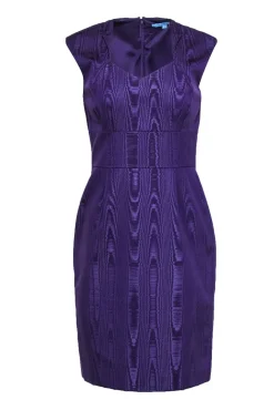 Antonio Melani - Purple Printed "Gretchen" Sleeveless Fitted Sheath Dress Sz 4