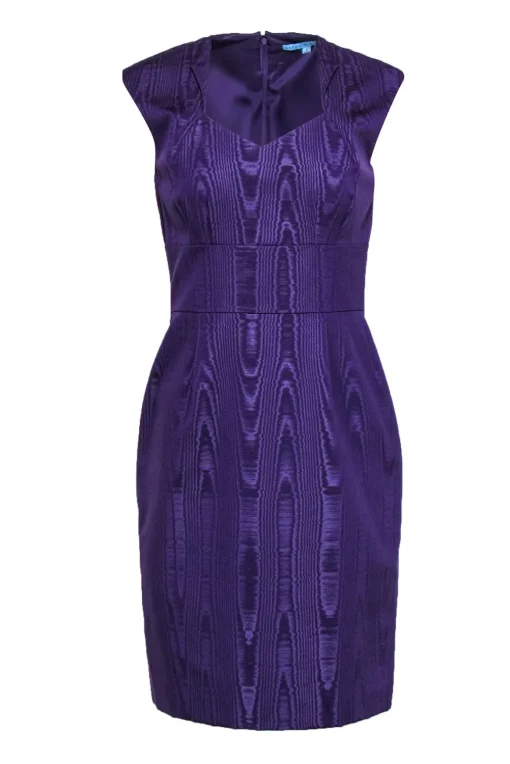 Antonio Melani - Purple Printed "Gretchen" Sleeveless Fitted Sheath Dress Sz 4