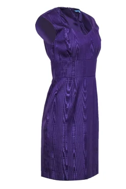 Antonio Melani - Purple Printed "Gretchen" Sleeveless Fitted Sheath Dress Sz 4