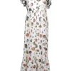 Antonio Melani - White Sea Shell Short Sleeve Maxi Dress Sz 2