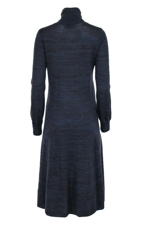A.P.C - Purple & Brown Long Sleeve Turtleneck Midi Dress Sz S