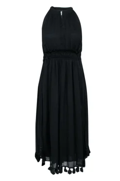 Apiece Apart - Black Sleeveless Fringe Pom Hem Dress Sz 0