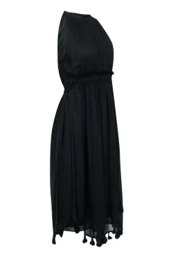 Apiece Apart - Black Sleeveless Fringe Pom Hem Dress Sz 0