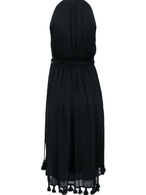 Apiece Apart - Black Sleeveless Fringe Pom Hem Dress Sz 0