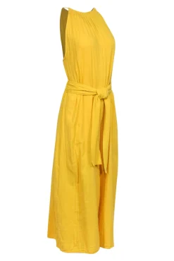 Apiece Apart - Cotton Yellow Sleeveless Wide Leg Jumpsuit w/ Belt Sz 6
