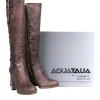 Aquatalia - Brown Leather Waterproof Heeled Over-the-Knee Boots Sz 9.5