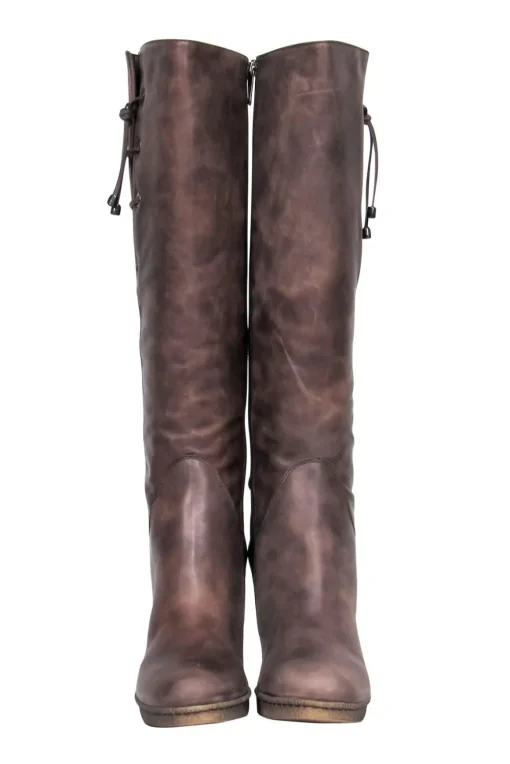 Aquatalia - Brown Leather Waterproof Heeled Over-the-Knee Boots Sz 9.5